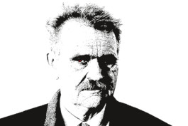 H. C. Artmann und Keyvisual vom Festival Sprachspiel Biennale West 2016 